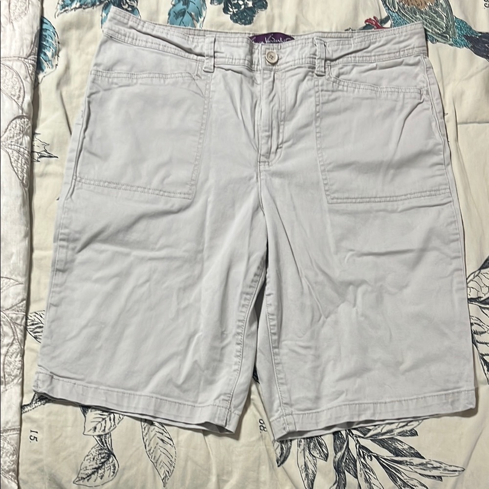 Women's Tan Gloria Vanderbilt Bermuda Shorts